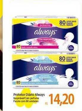 Atacadão Protetor diário always oferta