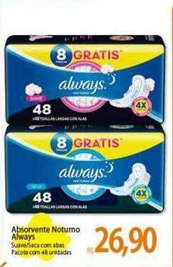 Atacadão Absorvente noturno always oferta