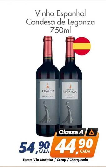 Delta Supermercados Vinho espanhol condesa de leganza oferta