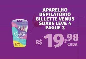 Aparelho depilatório gillette venus suave leve 4 pague 3