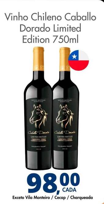 Delta Supermercados Vinho chileno caballo dorado limited edition oferta