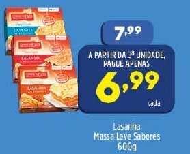 Arena Atacado Lasanha Massa Leve Sabores 600g oferta