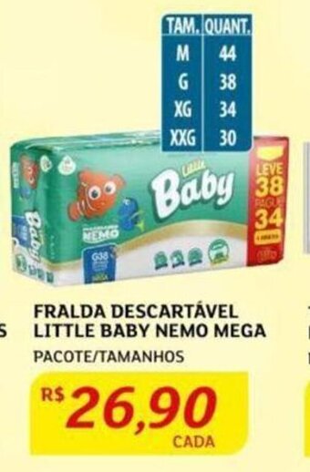 Fralda Descartável Little baby Nemo Mega