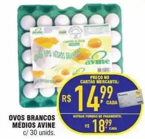 Mercantil Rodrigues Ovos brancos medios avine 30un oferta