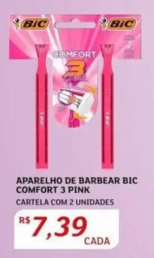 Assaí Atacadista Aparelho de Barbear Bic Comfort 3 Pink oferta