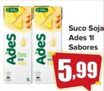 Suco Soja Ades 1L sabores