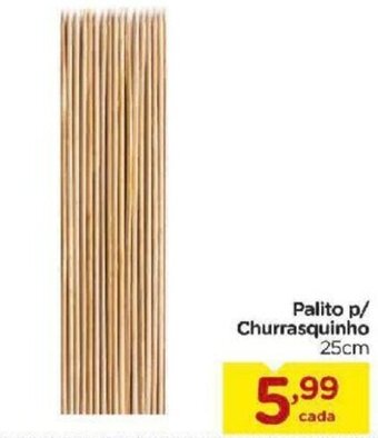 Palito p/ Churrasquinho 25cm