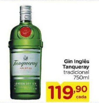 Gin Ingles Tanqueray 750ml