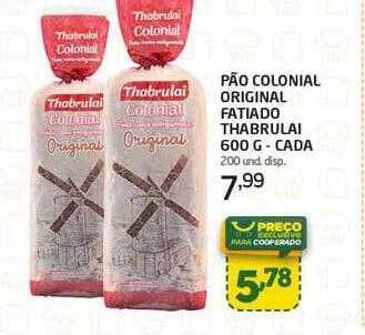 Cooper Pão colonial original fatiado thabrulai oferta