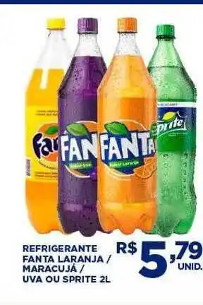 Tatico Refrigerante fanta laranja maracujá uva ou sprite oferta