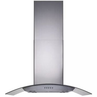 Coifa ilha cadence gourmet vidro curvo inox 90cm 220v cfa502