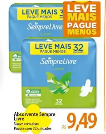 Absorvente Sempre Livre 32 unidades