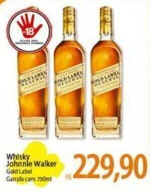 Atacadão Whisky Johnnie Walker Gold Label 750ml oferta
