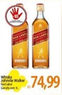 Atacadão Whisky Johnnie Walker Red Label 1L oferta