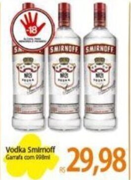 Atacadão Vodka Smirnoff 998ml oferta