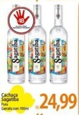 Atacadão Cachaça Sagatiba 700ml oferta