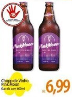 Atacadão Chopp de Vinho Pink Moon 600ml oferta
