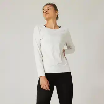Decathlon Camiseta manga longa feminina de ginástica 500 oferta