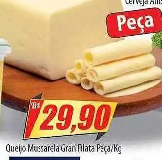 Preço Certo Queijo mussarela gran filata peça kg oferta