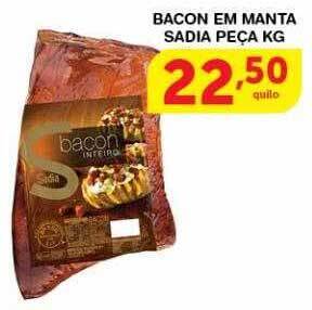 Roldão Bacon em manta sadia peça kg oferta