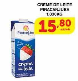 Roldão Creme de leite piracanjuba oferta
