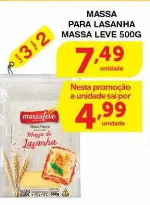 Roldão Massa para lasanha massa leve oferta