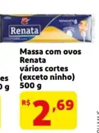Mercado Extra Massa com ovos Renata 500g oferta