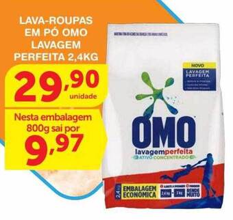 Roldão Lava-roupas em pó omo lavagem perfeita oferta