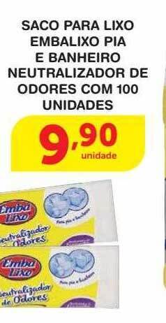 Roldão Saco para lixo embalixo pia e banheiro neutralizador de odores com 100 oferta