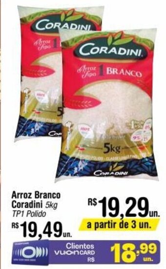 Fort Atacadista Arroz Branco Coradini 5kg tp1 Polido oferta