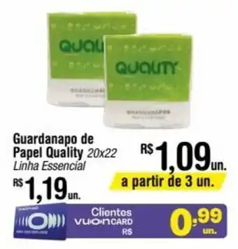 Guardanapo de Papel Quality 20x22