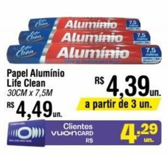 Fort Atacadista Papel Alumínio Life Clean 30cmx7.5m oferta