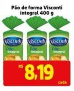 Extra Supermercado Pão de forma Visconti Integral 400g oferta