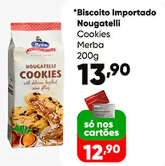 Biscoito Importado Nougatelli Cookies Merba 200g