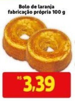 Extra Supermercado Bolo de laranja farbricação própria 100g oferta
