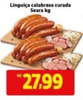 Extra Supermercado Linguiça Calabresa curada Seara 1kg oferta