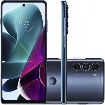Smartphone motorola moto g200 256gb 5g wi-fi tela 6.8'' dual chip 8gb ram câmera tripla + selfie 16mp - azul
