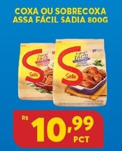 Atacadão Centro Sul Coxa ou Sobrecoxa Assa Facil Sadia 800g oferta