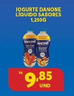 Atacadão Centro Sul Iogurte Danone liquido Sabores 1.250g oferta
