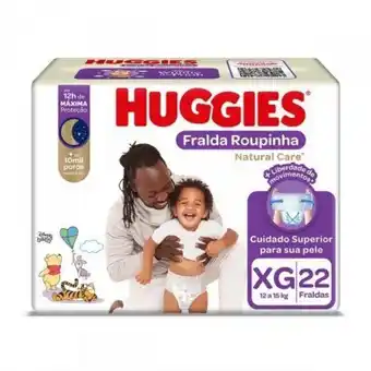 Supermercados Mateus Fralda descartável roupinha natural care tamanho xg huggies 22x oferta