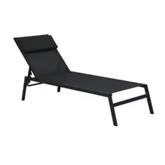 Leroy Merlin Espreguiçadeira aço riba 33x61x199cm preto naterial oferta
