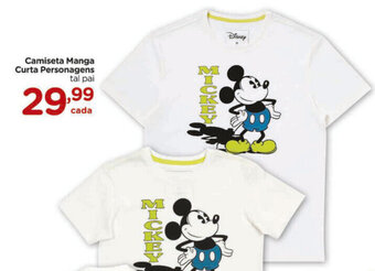 Camiseta Manga Curta Personagens