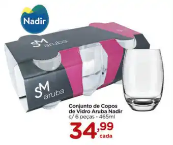 Carrefour Conjunto de Copos de Vidro Aruba Nadir c/6 pecas 465ml oferta