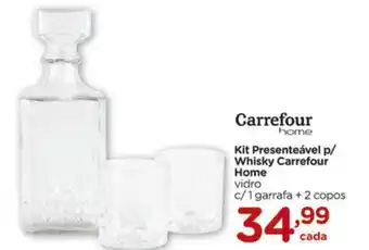 Carrefour Kit Presenteavel p/ Whisky Carrefour Home oferta