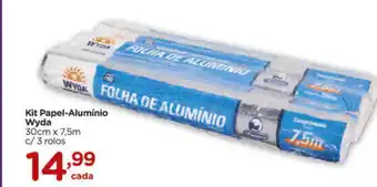 Carrefour Kit Papel Aluminio Wyda 30cmx7.5m oferta