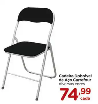 Carrefour Cadeira Dobravel de Aco Carrefour oferta