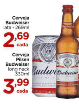 Carrefour Cerveja Budweiser 269ml oferta