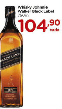 Carrefour Whisky Johnnie Walker Black label 750ml oferta