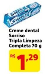 Mercado Extra Creme dental Sorriso Tripla Limpeza Completa 70g oferta