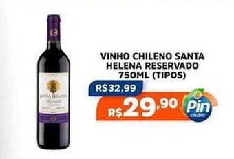 Pinheiro Supermercado Vinho chileno santa helena reservado tipos oferta